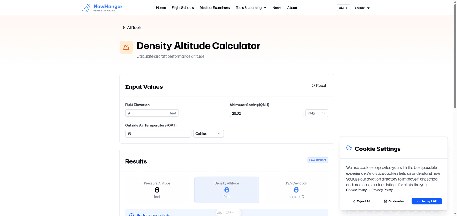 Calculate Density Altitude for Safer Flights