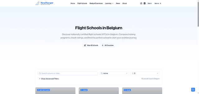 Find Flight Schools in Belgium: Complete ATO Directory