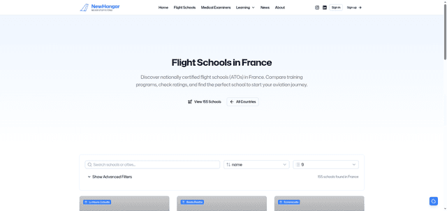 Find Flight Schools in France: Complete ATO Directory