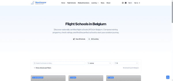 Find Flight Schools in Belgium: Complete ATO Directory