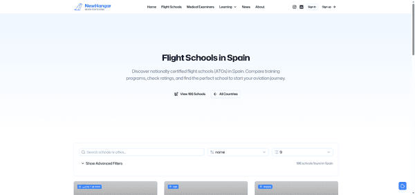 Find Flight Schools in Spain: Complete ATO Directory
